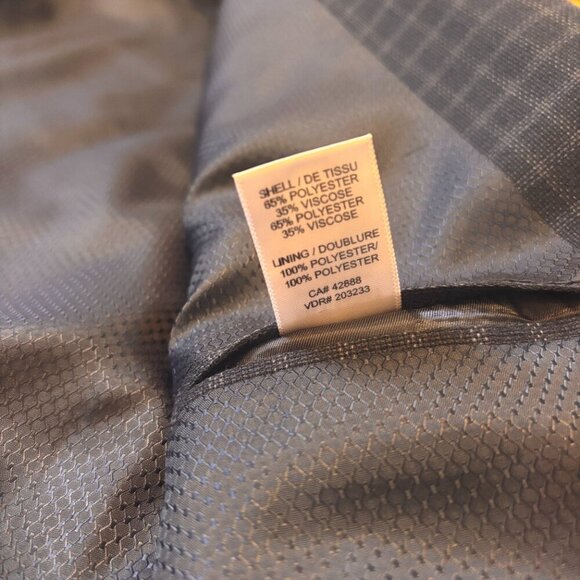 Oak Hill Sport Coat Mens 3XLT 55/56T Navy Blue Check Blazer Suit Jacket - Picture 5 of 7